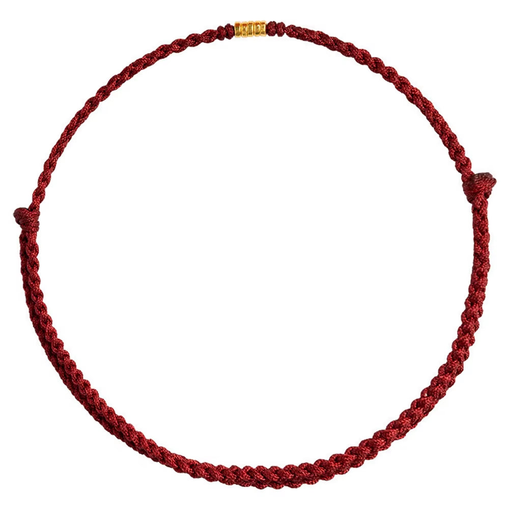 Pulsera de hilo rojo con cuentas, hilo de protección de la Cábala, pulseras de hilo hechas a mano.