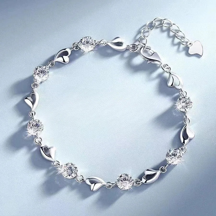 Pulsera de plata con cuentas de estrella - Diseño original