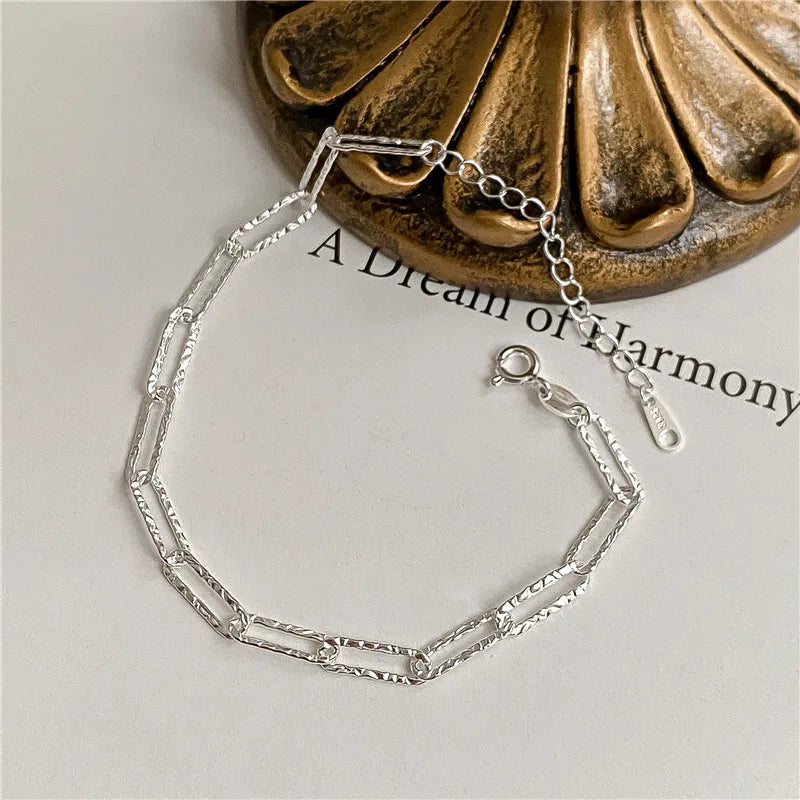 Pulsera de plata con cuentas de estrella - Diseño original
