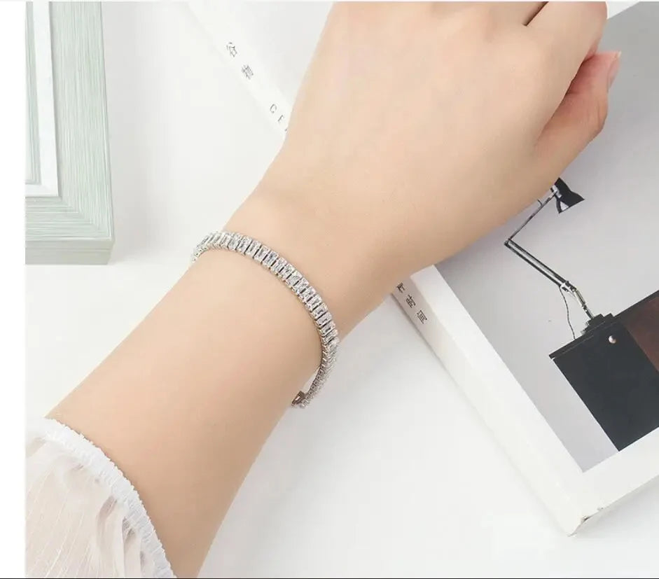 Pulsera de plata para mujer 18 cm