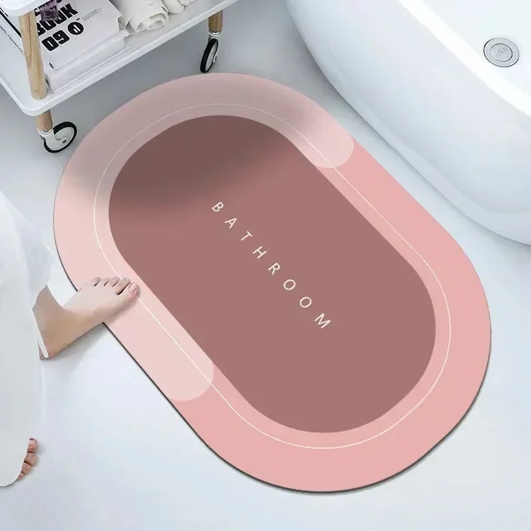 Alfombra de baño absorbente, alfombra de baño de terciopelo Coral, rápida absorción de agua, suave, cómoda, antideslizante, alfombra de suelo de secado rápido