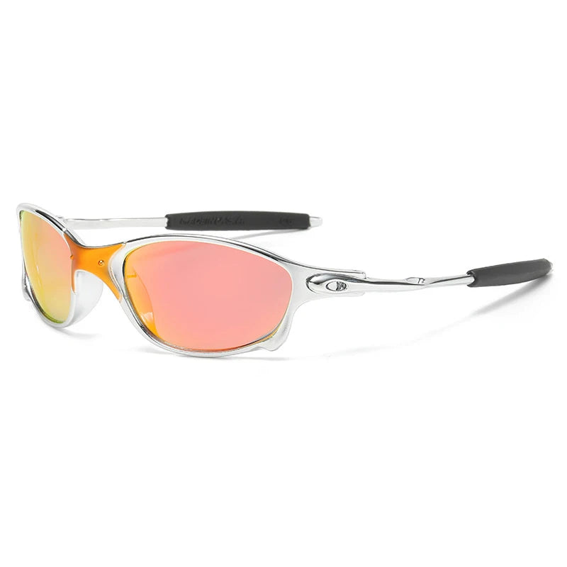 Gafas de sol deportivas coloridas, gafas de sol UV400, gafas de sol a prueba de viento para hombres y mujeres, gafas de sol retro para hombre