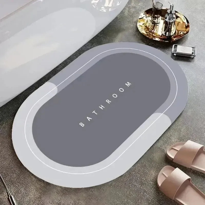 Alfombra de baño absorbente, alfombra de baño de terciopelo Coral, rápida absorción de agua, suave, cómoda, antideslizante, alfombra de suelo de secado rápido