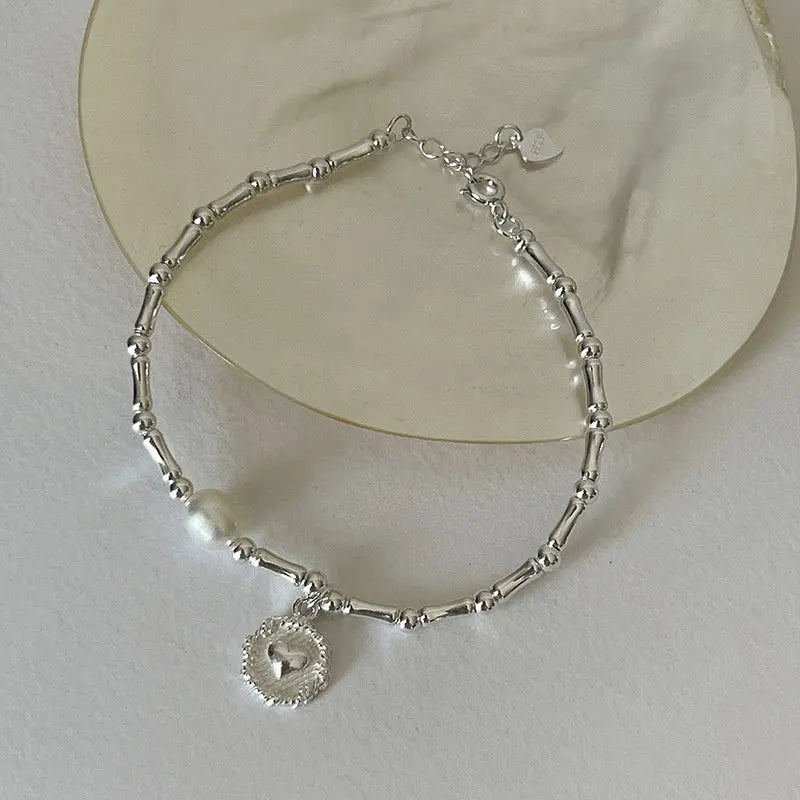 Pulsera de plata - Brazalete de cuentas ajustable de lujo - Diseño original