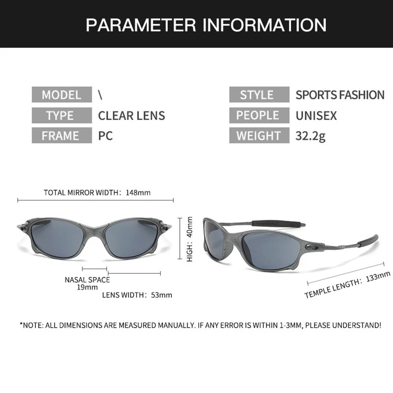 Gafas de sol deportivas coloridas, gafas de sol UV400, gafas de sol a prueba de viento para hombres y mujeres, gafas de sol retro para hombre