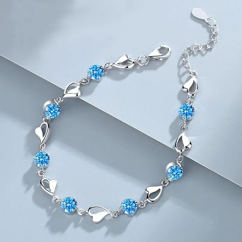 Pulsera de plata con cuentas de estrella - Diseño original 