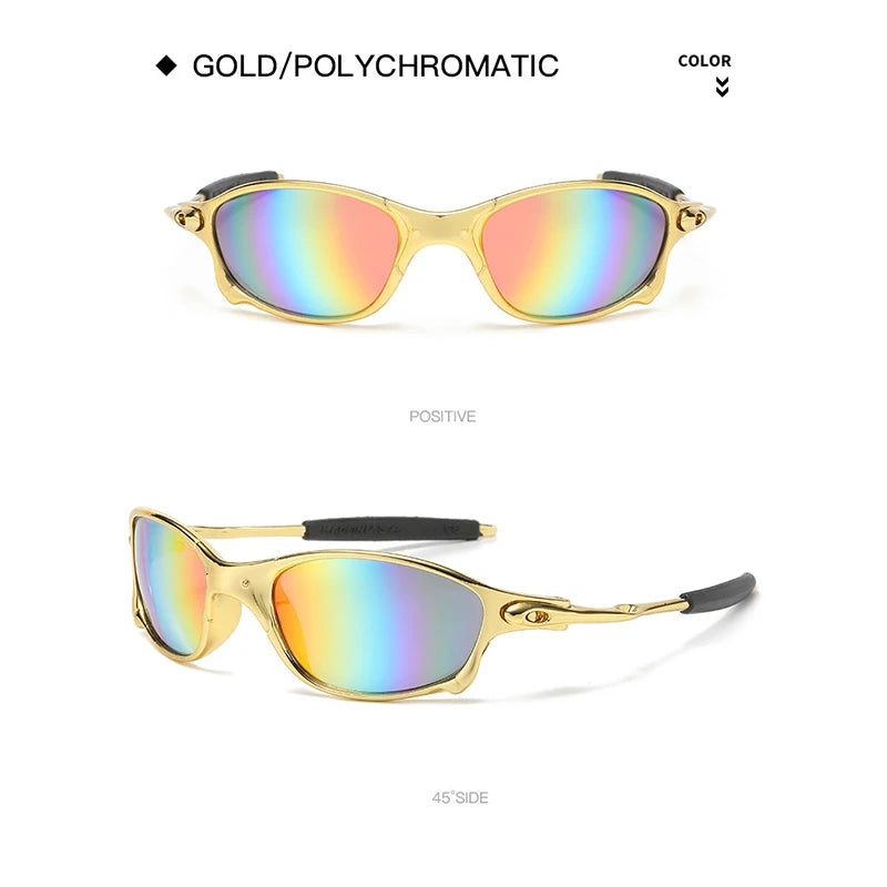 Gafas de sol deportivas coloridas, gafas de sol UV400, gafas de sol a prueba de viento para hombres y mujeres, gafas de sol retro para hombre